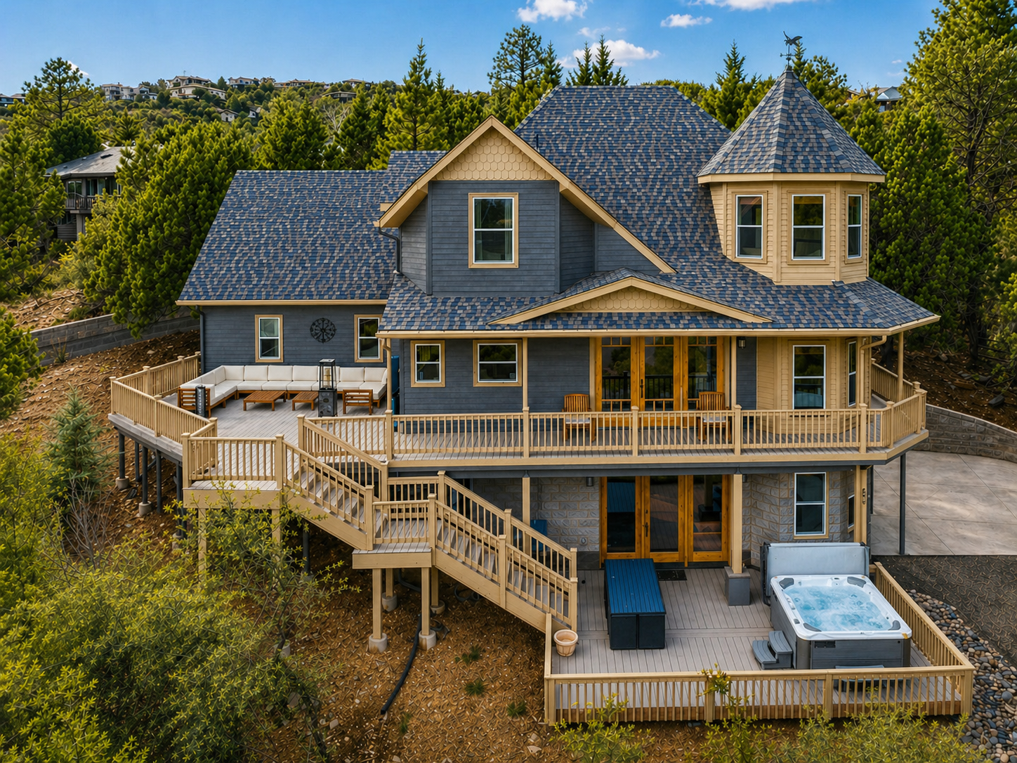 Granite Pines Chalet — luxury mountain retreat in forested setting