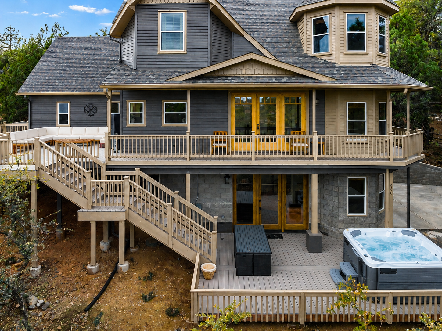 Granite Pines Chalet exterior and deck